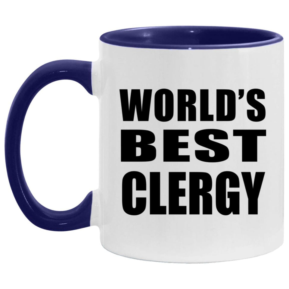 World's Best Clergy - 11oz Accent Mug Purple