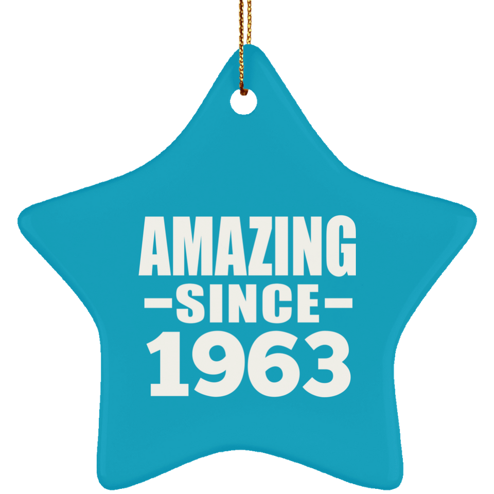 61st Birthday Amazing Since 1963 - Star Ornament
