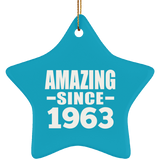 61st Birthday Amazing Since 1963 - Star Ornament