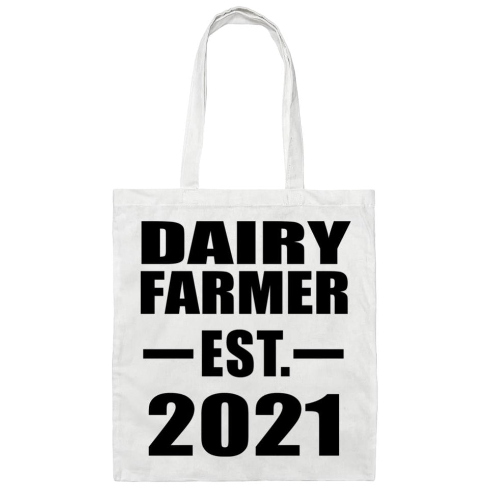 Dairy Farmer Established EST. 2021 - Tote Bag White