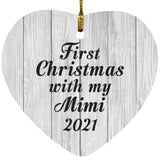 First Christmas With My Mimi 2021 - Heart Ornament F