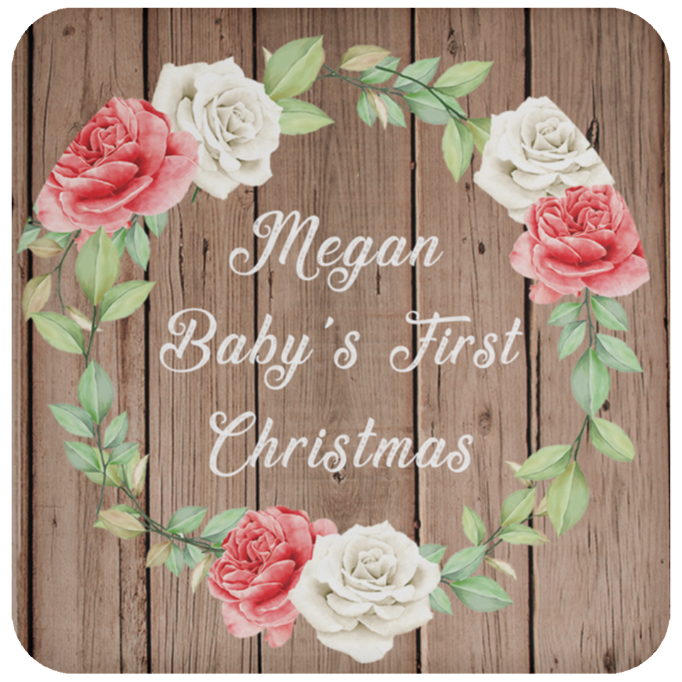 Megan Baby's First Christmas - Drink Coaster B