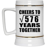 24th Anniversary Cheers To Square Root of 576 Years Together - Beer Stein