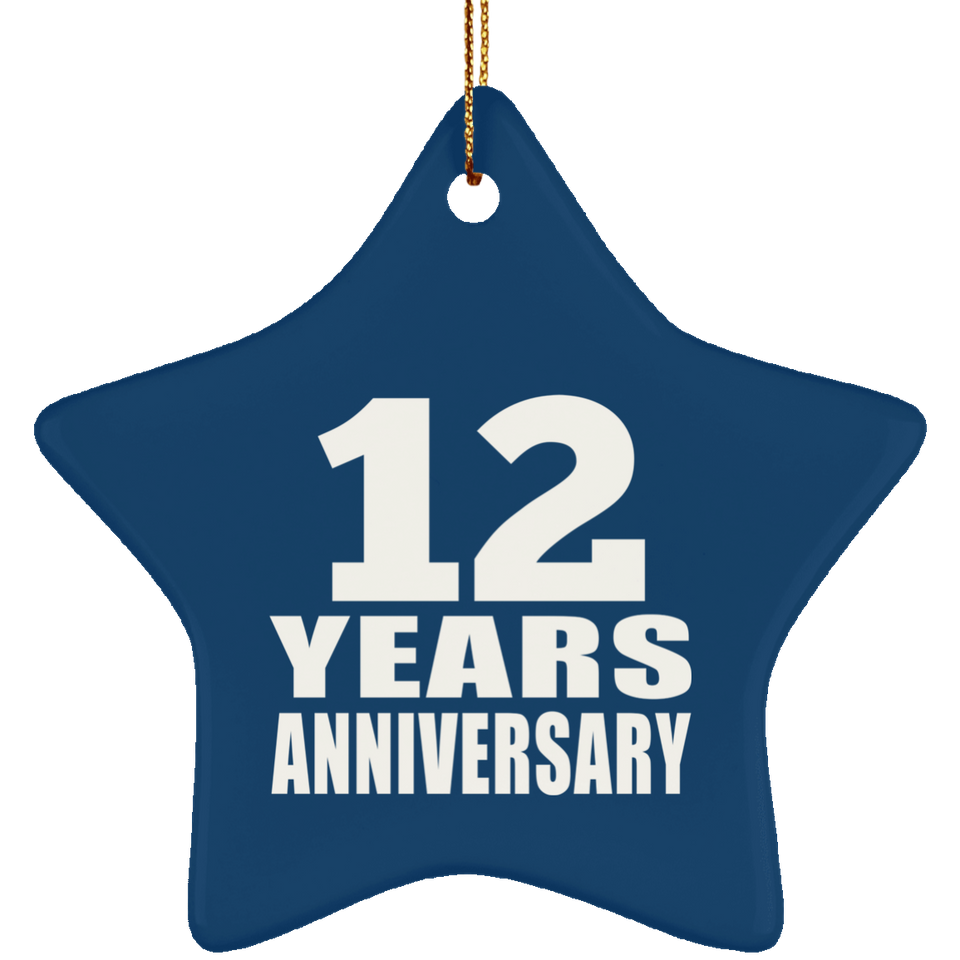 12th Anniversary 12 Years - Star Ornament