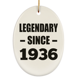 88th Birthday Legendary Since 1936 - Oval Ornament