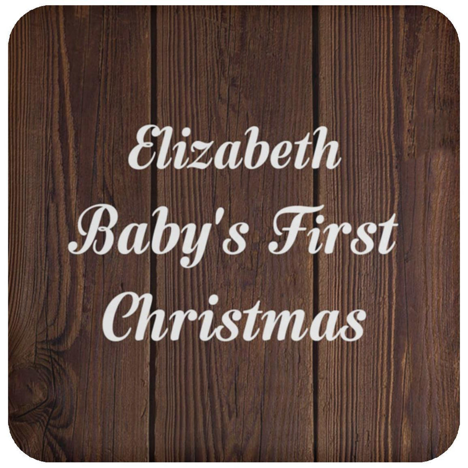Elizabeth Baby's First Christmas - Drink Coaster D