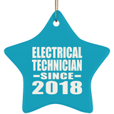 Electrical Technician Since 2018 - Star Ornament