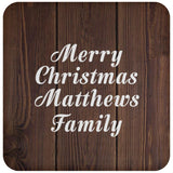Merry Christmas Matthews Family - Drink Coaster D