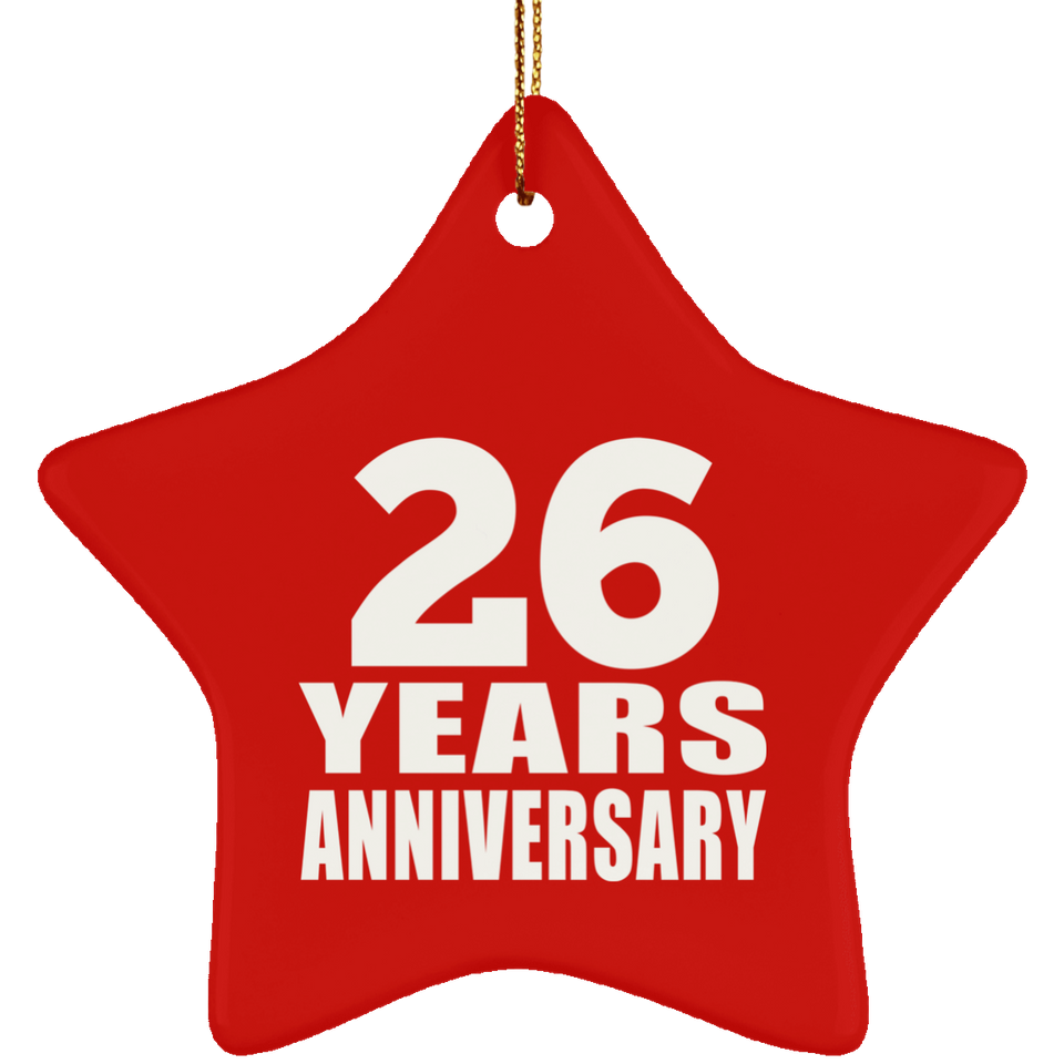 26th Anniversary 26 Years - Star Ornament