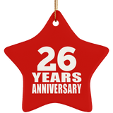 26th Anniversary 26 Years - Star Ornament
