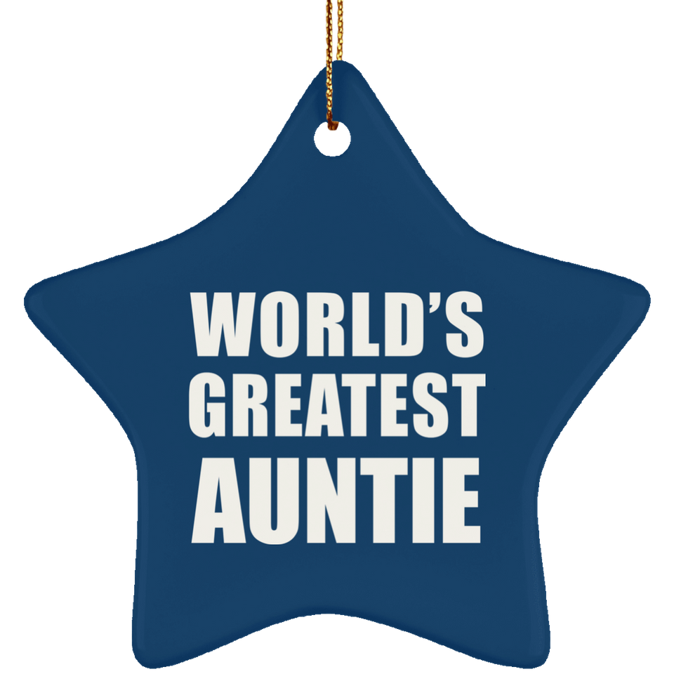 World's Greatest Auntie - Star Ornament