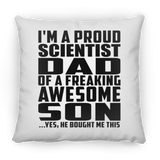 Proud Scientist Dad Of Awesome Son - Throw Pillow