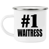 Number One #1 Waitress - 12oz Camping Mug