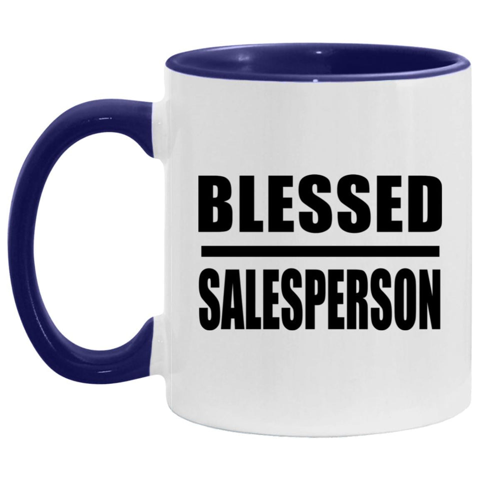 Blessed Salesperson - 11oz Accent Mug Purple