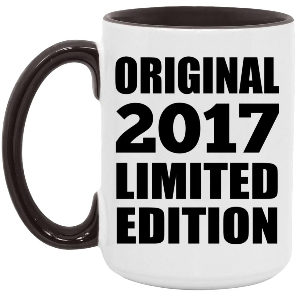 7th Birthday Original 2017 Limited Edition - 15oz Accent Mug Black