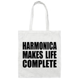 Harmonica Makes Life Complete - Tote Bag White
