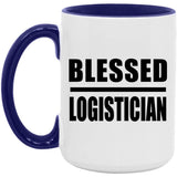 Blessed Logistician - 15oz Accent Mug Purple