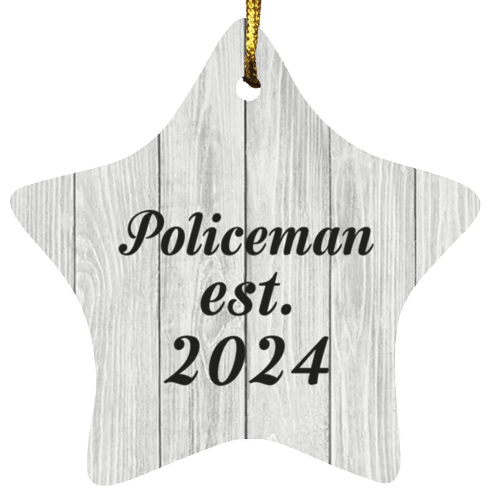 Policeman Established Est. 2024 - Star Ornament F