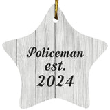 Policeman Established Est. 2024 - Star Ornament F