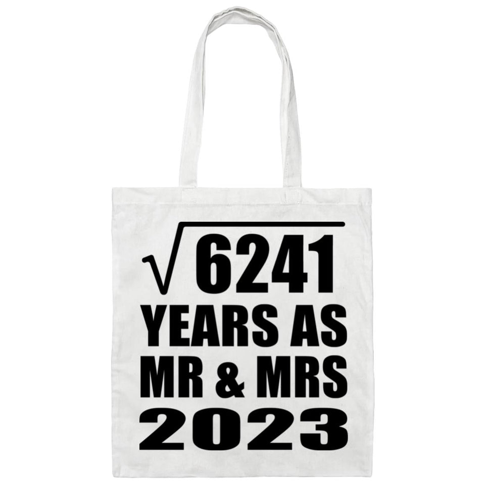 79th Anniversary Square Root of 6241 Years As Mr & Mrs 2023 - Tote Bag White