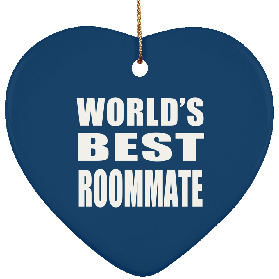 World's Best Roommate - Heart Ornament
