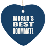 World's Best Roommate - Heart Ornament
