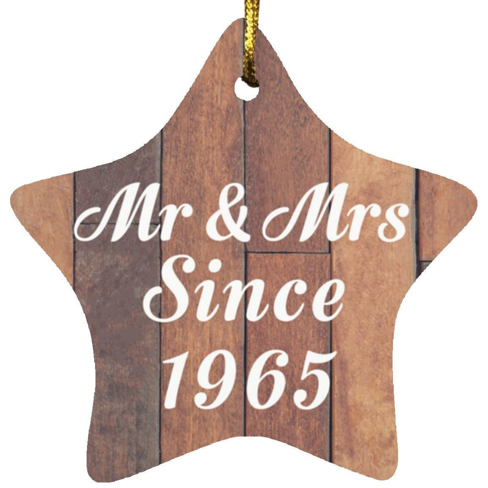 59th Anniversary Mr & Mrs Since 1965 - Star Ornament E