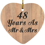48 Years As Mr & Mrs - Heart Ornament C