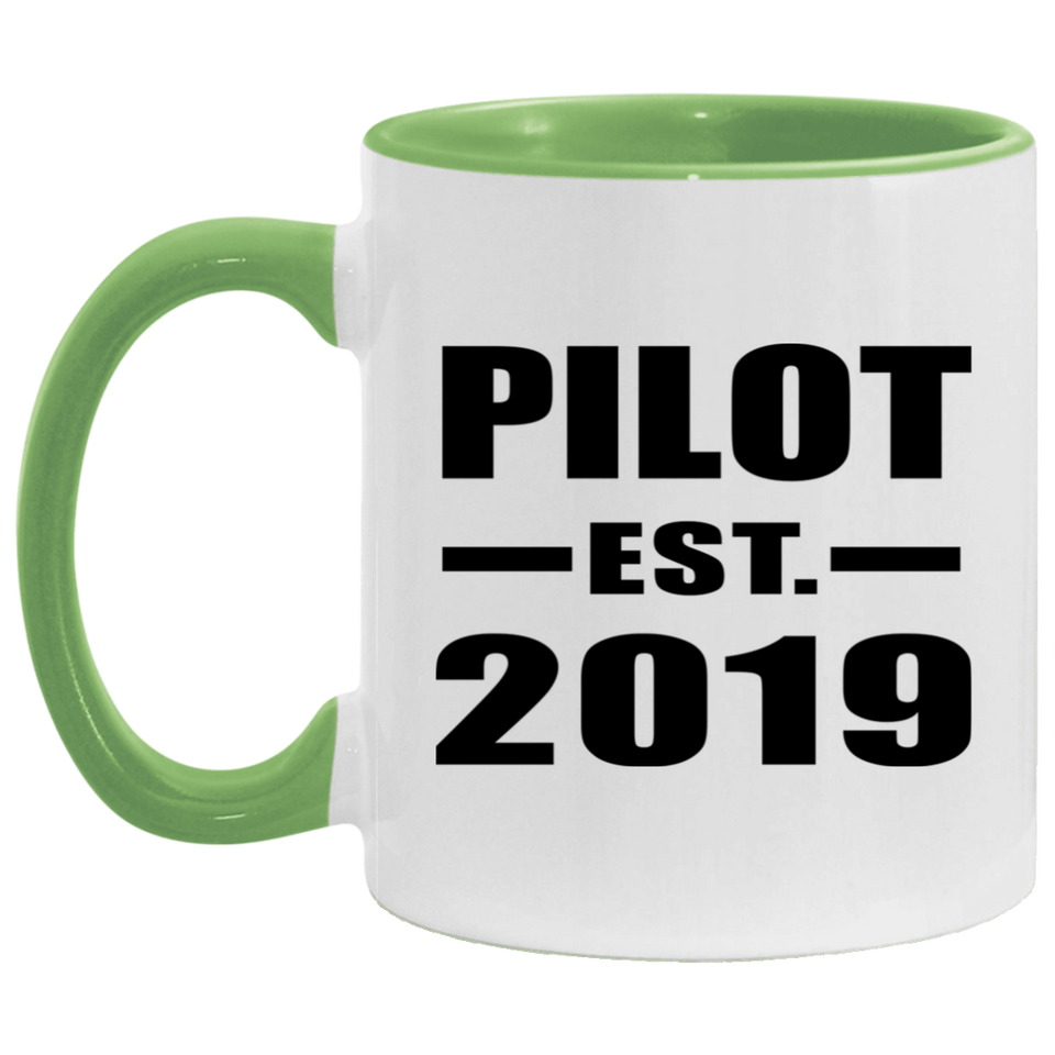 Pilot Established EST. 2019 - 11oz Accent Mug Green