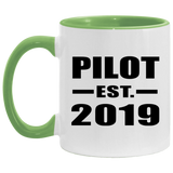 Pilot Established EST. 2019 - 11oz Accent Mug Green