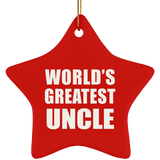 World's Greatest Uncle - Star Ornament