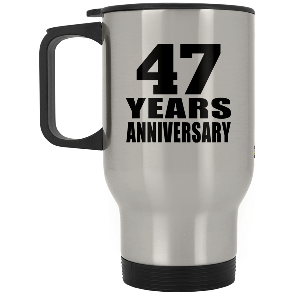 47th Anniversary 47 Years - Silver Travel Mug