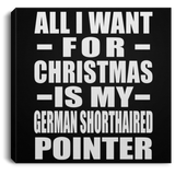 All I Want For Christmas Is My German Shorthaired Pointer - Canvas Square