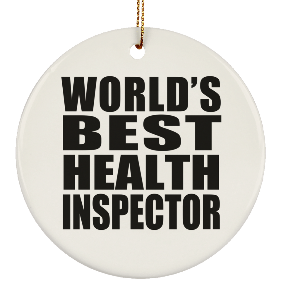 World's Best Health Inspector - Circle Ornament
