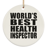 World's Best Health Inspector - Circle Ornament