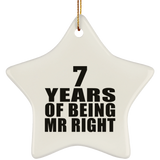 7th Anniversary 7 Years Of Being Mr Right - Star Ornament