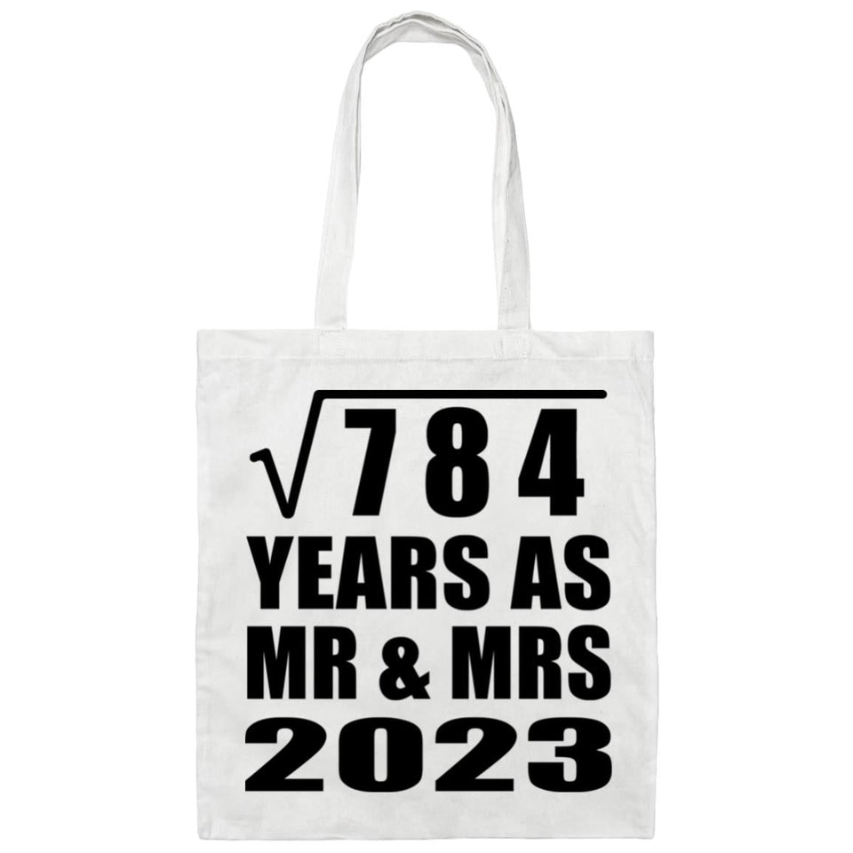 28th Anniversary Square Root of 784 Years As Mr & Mrs 2023 - Tote Bag White