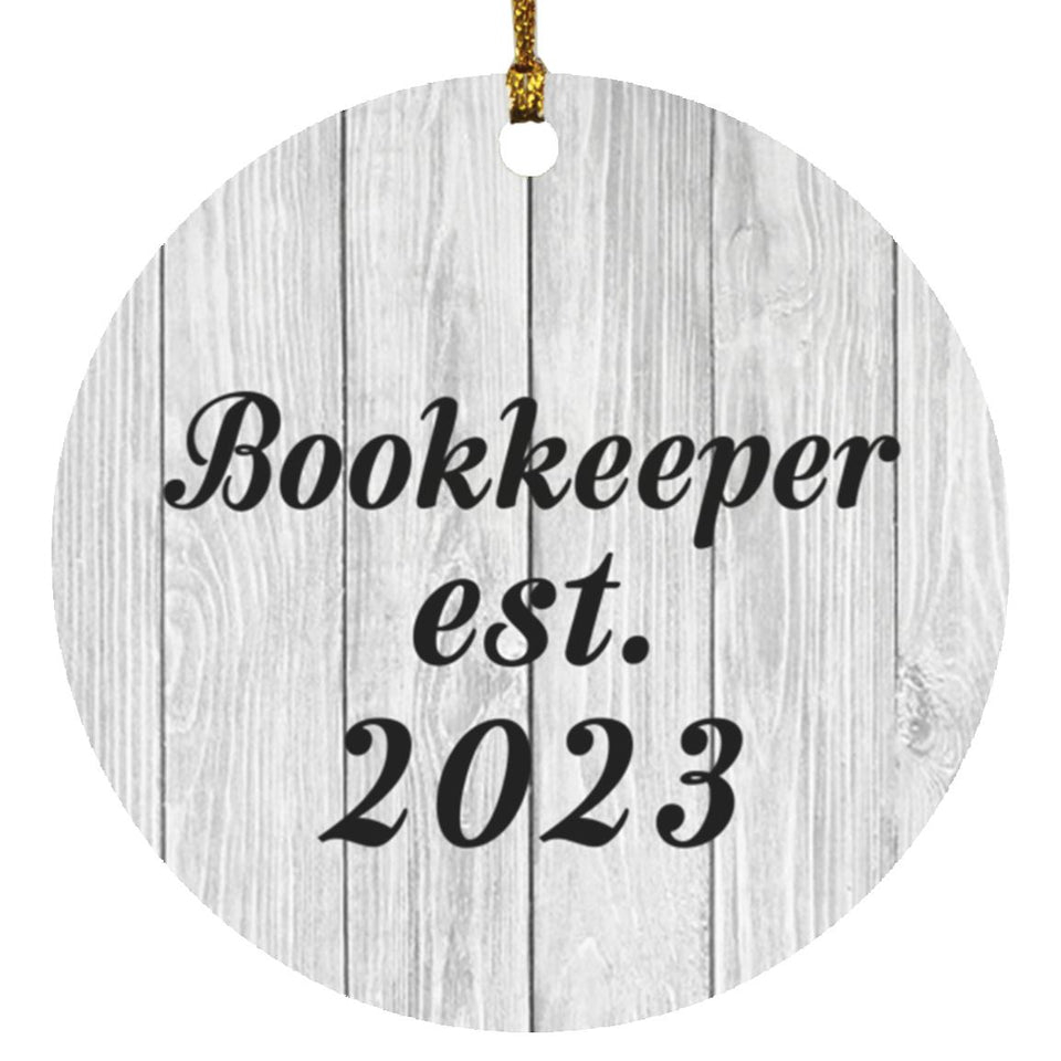 Bookkeeper Established Est. 2023 - Circle Ornament F
