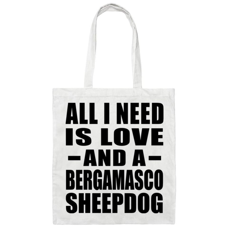 All I Need Is Love And A Bergamasco Sheepdog - Tote Bag White