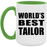 World's Best Tailor - 15oz Accent Mug Green
