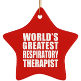 World's Greatest Respiratory Therapist - Star Ornament