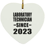 Laboratory Technician Since 2023 - Heart Ornament