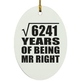 79th Anniversary Square Root of 6241 Years of Being Mr Right - Oval Ornament