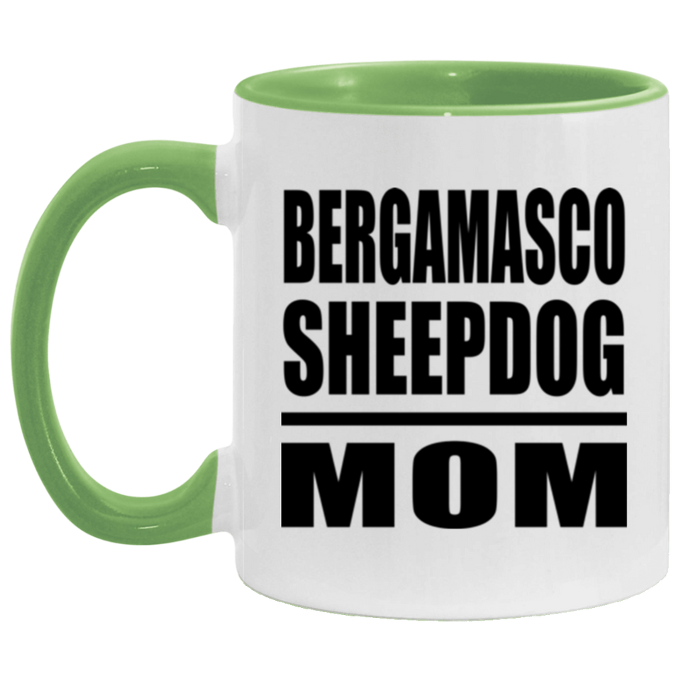 Bergamasco Sheepdog Mom - 11oz Accent Mug Green
