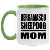Bergamasco Sheepdog Mom - 11oz Accent Mug Green