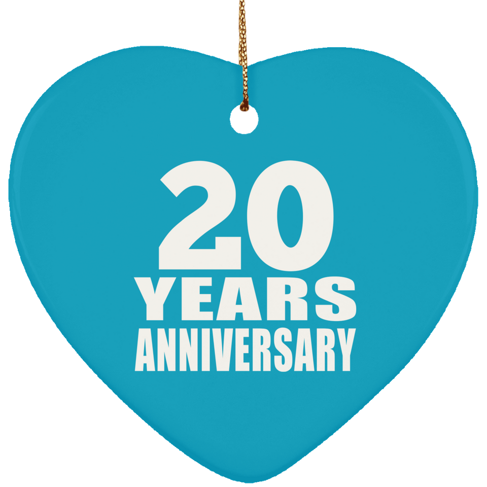 20th Anniversary 20 Years - Heart Ornament
