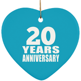20th Anniversary 20 Years - Heart Ornament