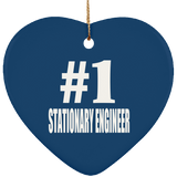 Number One #1 Stationary Engineer - Heart Ornament