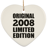 16th Birthday Original 2008 Limited Edition - Heart Ornament