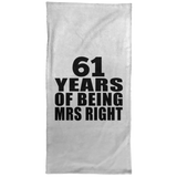 61st Anniversary 61 Years Of Being Mrs Right - Hand Towel